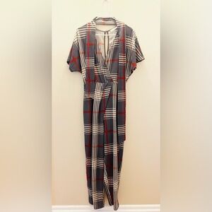 Lush Plaid Jumpsuit